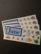 Creative Memories ~ Lot of Four Studio Stickers ~ 2" x 5" ~ June