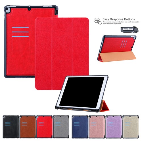 Folio Case for iPad 5 6 7 8 9 10.2 Inch Smart Stand Back Cover w Pencil Holder - Afbeelding 1 van 78