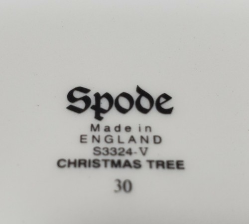 Spode Christmas Tree Cake 30 11 1/2" x 9 3/4" England S3324V Collectible VTG - Picture 3 of 12