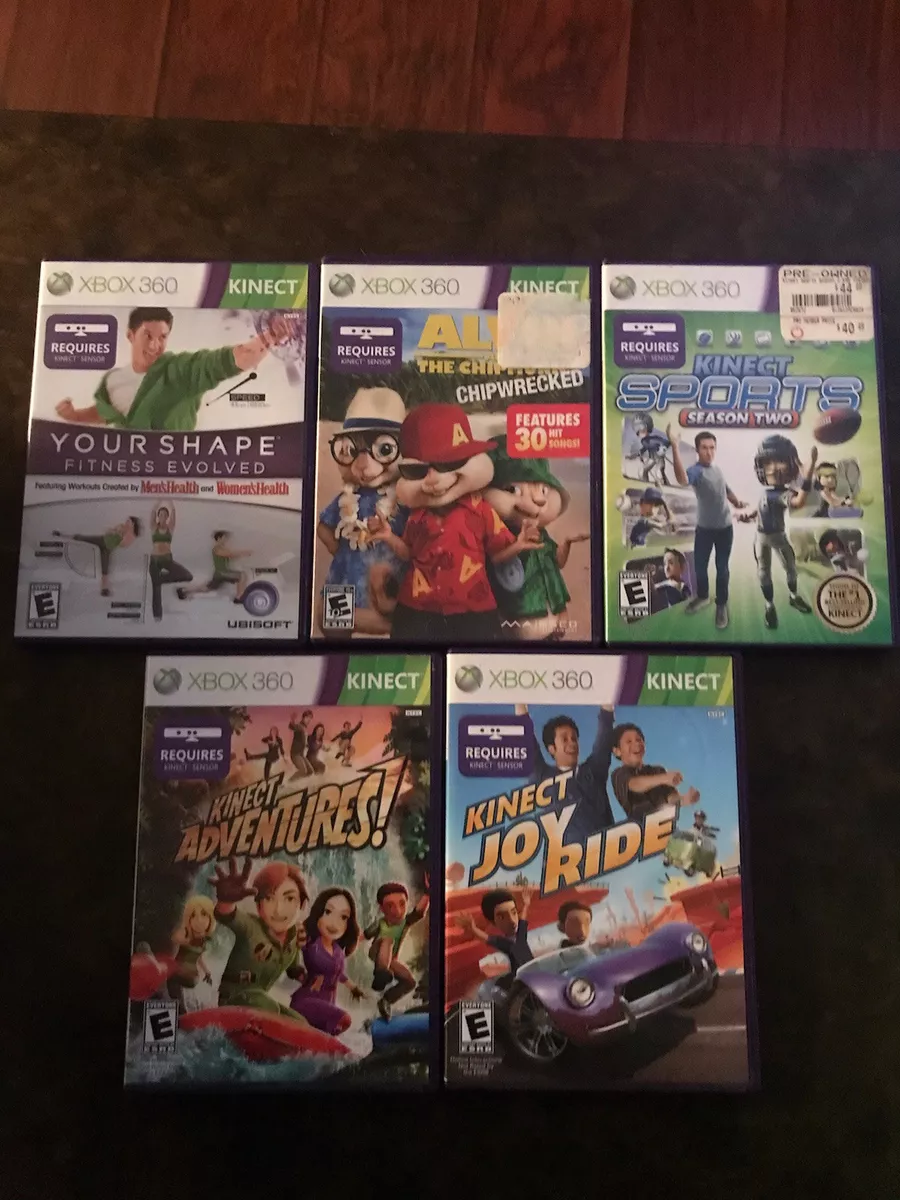 LOT OF 6 XBOX 360 KINECT GAMES-Some Manuals Included