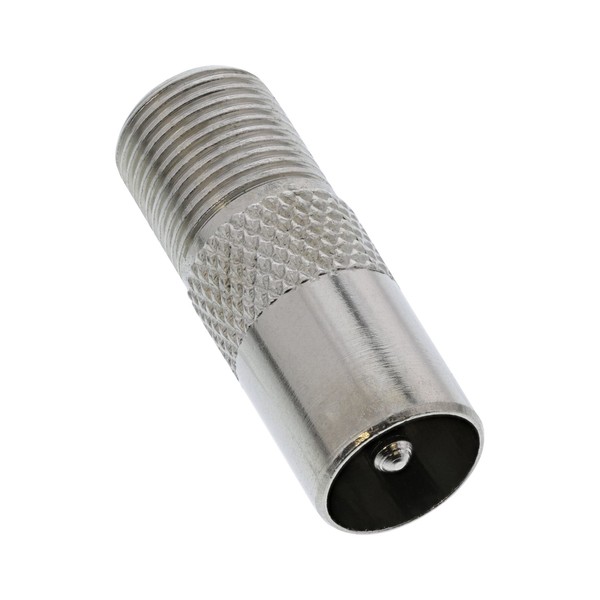 Inline® Koaxial Adapter, IEC- Stecker (Antenne) Auf F-Buchse-image