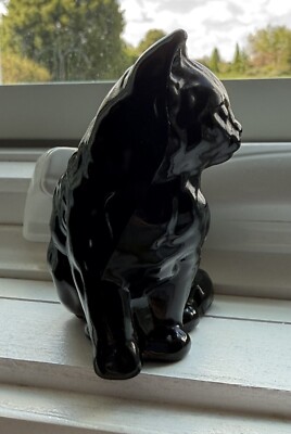 Mosser Glass USA Fluffy Kitty Kitten Sitting Cat Figurine - Color