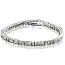 1/4 ct Women's Tennis Bracelet with Natural Genuine Diamonds in Sterling Silver