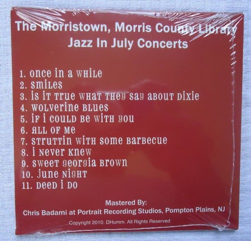 JAZZ AT THE LIBRARY THE WING DIXIELAND CONCERT JULY 23, 2010 CD MORRISTOWN NJ - Picture 2 of 2