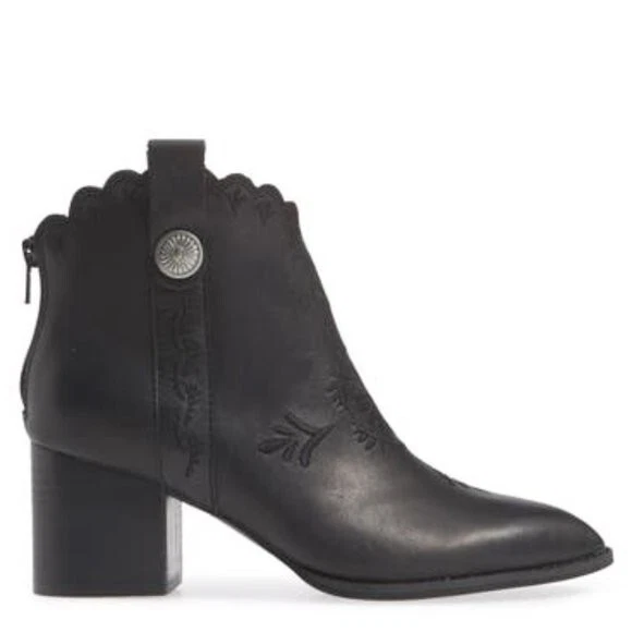 NUEVO Botín Vestido Seychelles Mujeres Hábitat Bordado Festoneado Sobre el Tobillo Foto 2 de 4