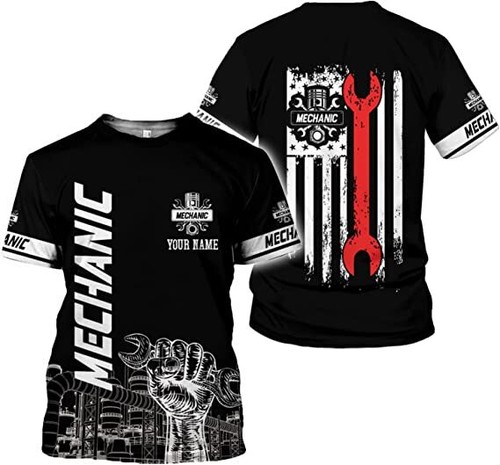 Personalized Name Mechanic Shirt 3D, Custom Name Mechanic Shirts, Tool