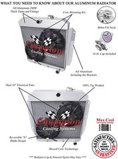2 Row 1 Tubes Kr Radiator W 2 10 Fans For 1955 56 57 58 1959 Chevrolet Truck