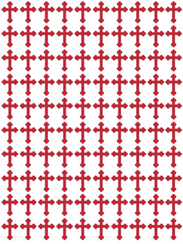Small Cross, Crucifix Shaped Vinyl Wall Stickers, Decals, Craft Cardmaking - Picture 12 of 23