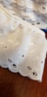 White Eyelet Cotton Poly Scalloped Fabric Trim 2 1/2" Wide By The Yard New Sale