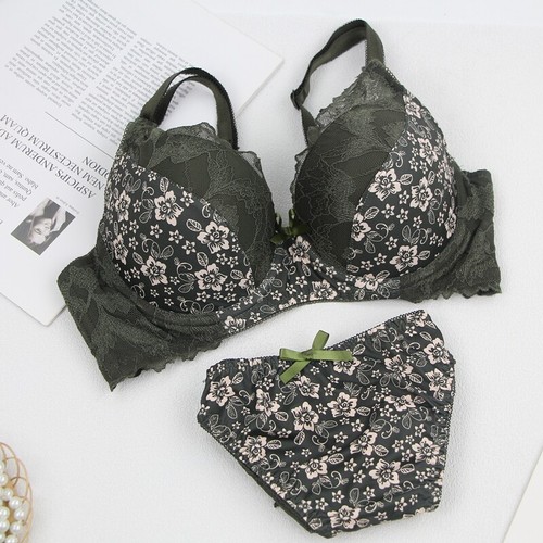 Sexy Floral Lace Padded Push Up Plunge Bra knicker Sets Ladies Underwear Panties - Picture 40 of 42