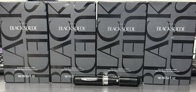 4-AVON Black Suede Cologne  EDT Spray for Men New 3.4 oz /FREE TRAVEL SPRAY