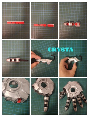 Iron Man Metal Palm Right Hand Palm Glow Cosplay Prop Men Adult Halloween Palm - Afbeelding 11 van 24