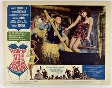 HOW TO STUFF WILD BIKINI Lobby Card (VeryFine-)'65 AIP Teens  Movie Poster 24820