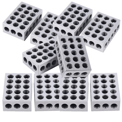 10X 1-2-3'' Precision Blocks 23 Holes Set up Block Set 0.0001'' Matched Mill SALE
