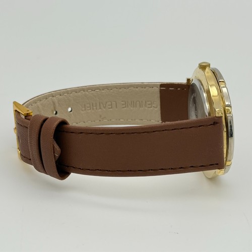 Men's SERGIO VALENTE American Outdoor Two-Tone Watch, Blue Dial, 39mm, Leather - Picture 7 of 7