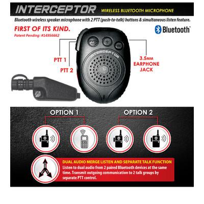 interceptor bluetooth speaker microphone