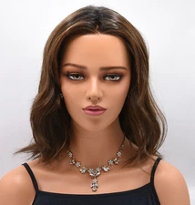 PEERLESS 14 Wig by BELLETRESS, Chocolate W/Caramel CLEARANCE Lace Frt +Mono Part