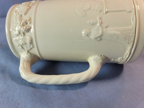 Wedgwood Etruria&Barlaston Jug CREAMWARE Embossed Queensware Mug 5.75"T Pitcher - Picture 7 of 10