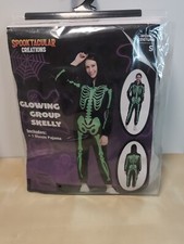Spooktacular Creations Women Size S Glowing Skeleton Jumpsuit Costume Halloween