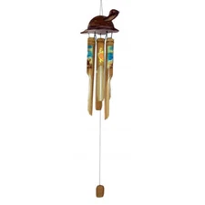 Chesapeake Bay 40" Bamboo Sea Turtle Wind Chime – Hand-Painted Coastal Décor