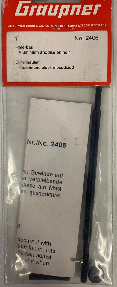 Hale-bas Aluminum anodisé en noir Schwarz eloxadized 2406 Graupner - Photo 1/1