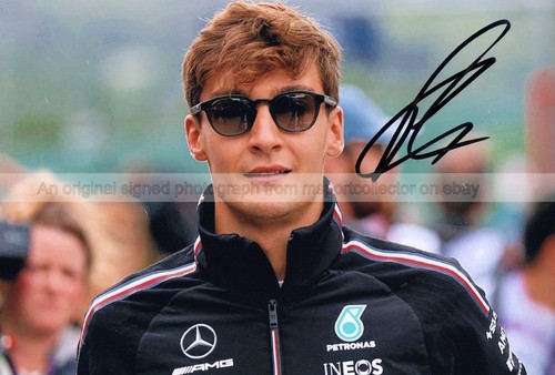 George Russell Mercedes F1 Portrait Signed Photograph *With Proof & COA*