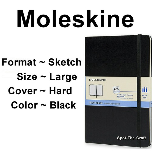 Moleskine Sketchbook Sketch Book Art Large Black Hard Cover eBay