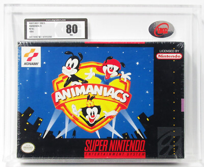 Animaniacs UKG Graded Super Nintendo SNES Konami Like WATA