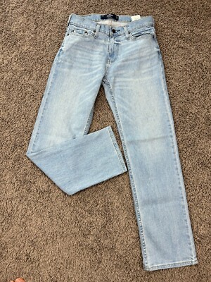 Hollister Jeans Women's 26x30 Blue Denim Slim Straight Epic Flex (Act 28x29 in)