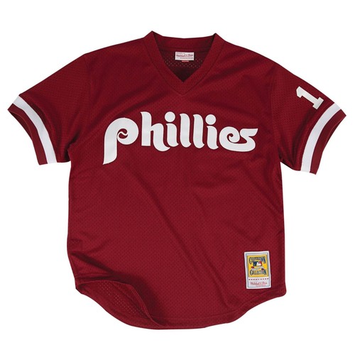Philadelphia Phillies Darren Daulton Mitchell Ness 1991 Authentic Mesh BP Jersey - Picture 8 of 8