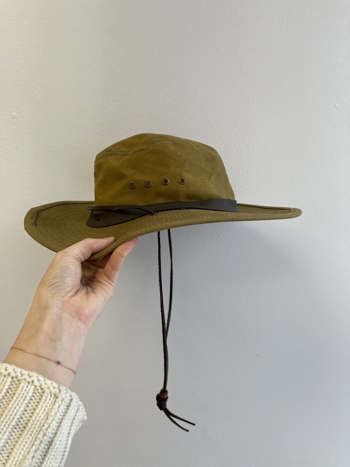 Filson Tin Cloth Cotton Bush Hat Size Small Dark … - image 2