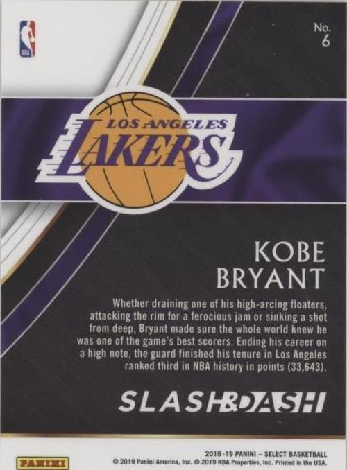 2018-19 Panini Select - Kobe Bryant #6 for sale | eBay