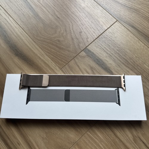 Apple Watch 40mm WatchBand Stainless Steel - Gold Milanese Loop Genuine - Photo 5 sur 5