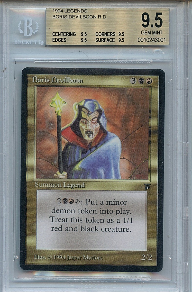 MTG Legends Boris Devilboon BGS 9.5 Gem Mint card Magic True