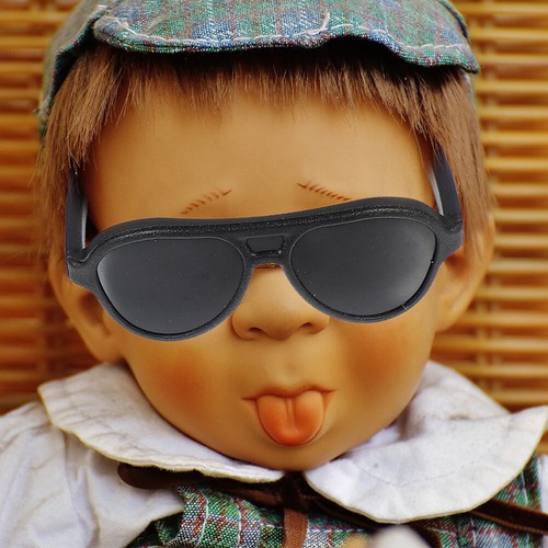 100 Pcs baby glasses frame Glasses Doll Dressing Props Doll Sunglasses Black - Bild 10 von 12