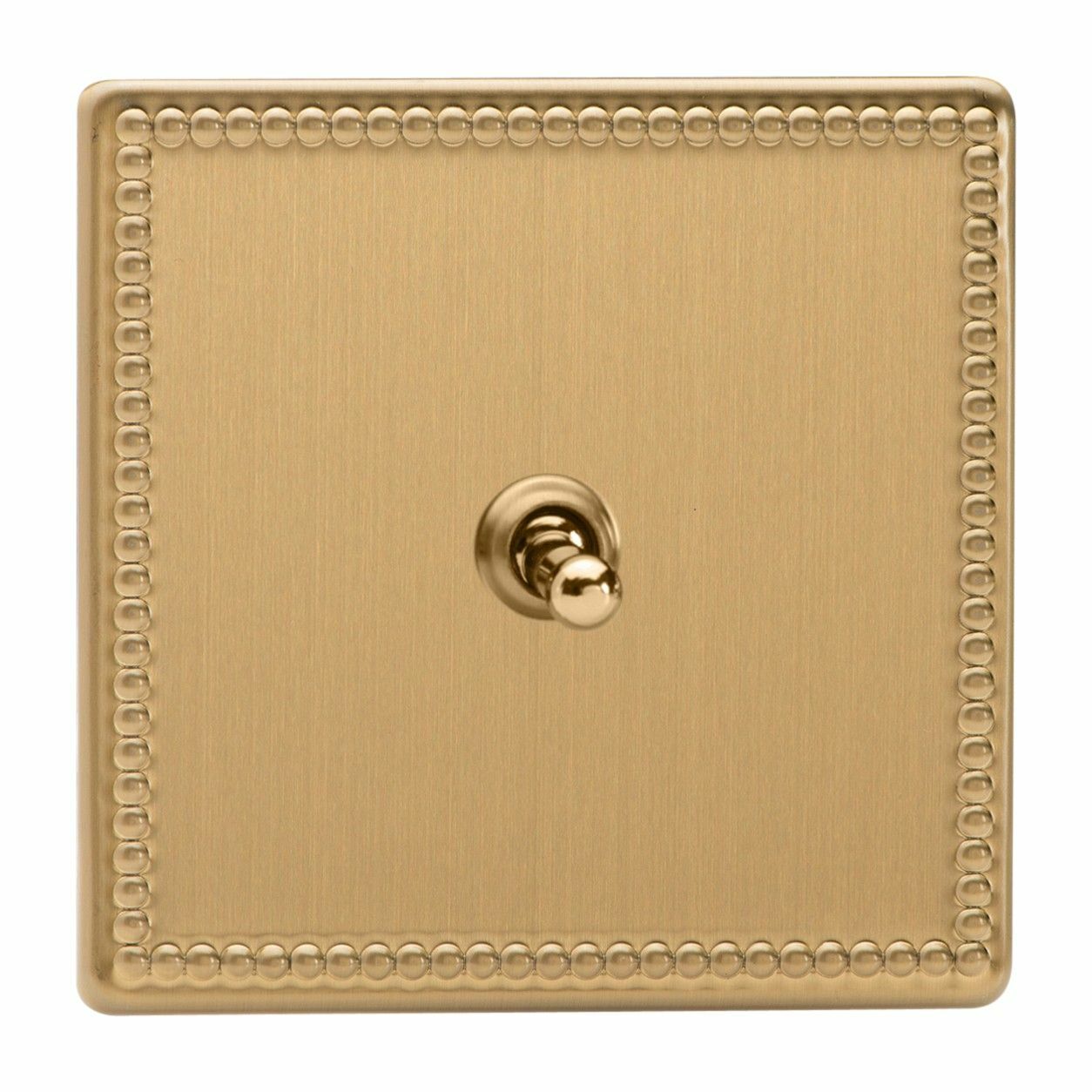 Varilight XDYT1S.JB Jubilee Brushed Brass 1 Gang 1 or 2 Way Toggle Light Switch