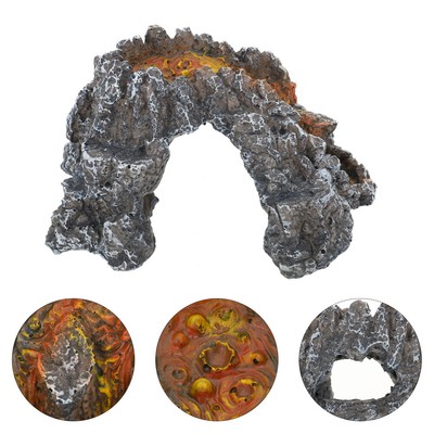 Volcano Skulptur Unterwasser Dekoration Aquarium Versorgung Reptile Habitat