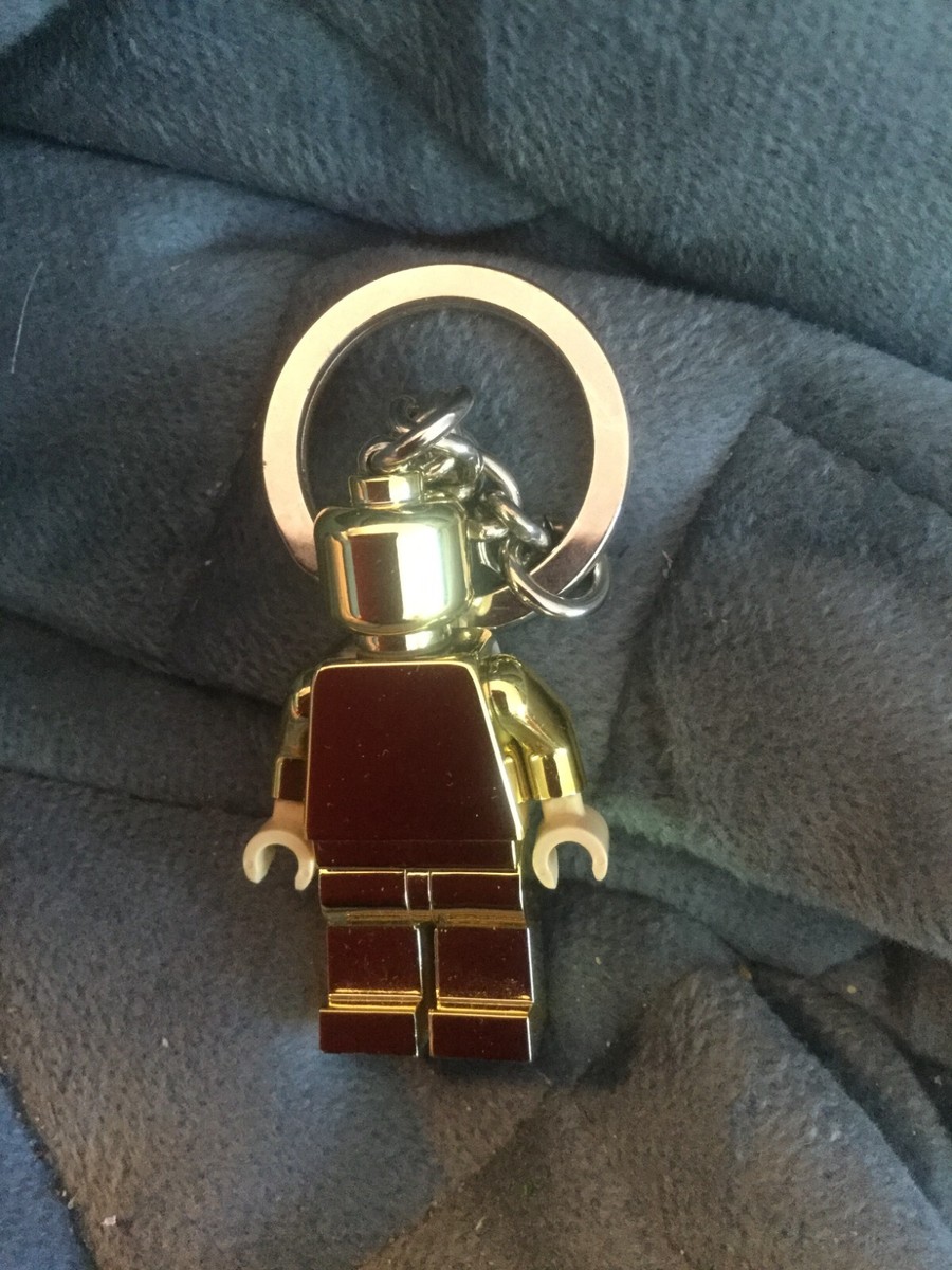 LEGO STORE GOLD LEGO PERSON KEYCHAIN BARELY USED