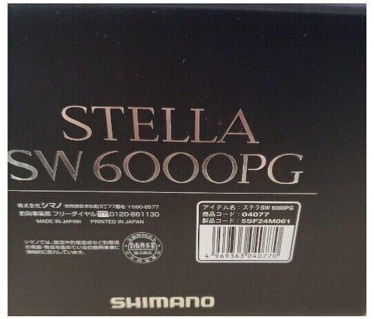 Spinning Reel 20 STELLA SW 6000PG Gear Ratio 4.6:1 Fishing Reel IN BOX