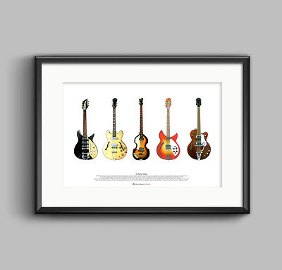 The Beatles' Guitars - ART POSTER A2 size | eBay
