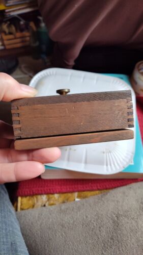 vintage wooden card box - Picture 5 of 9