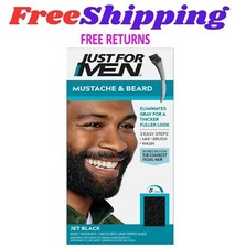 Just For Men Mustache  Beard Coloring for Gray Hair, M60 Jet Black
