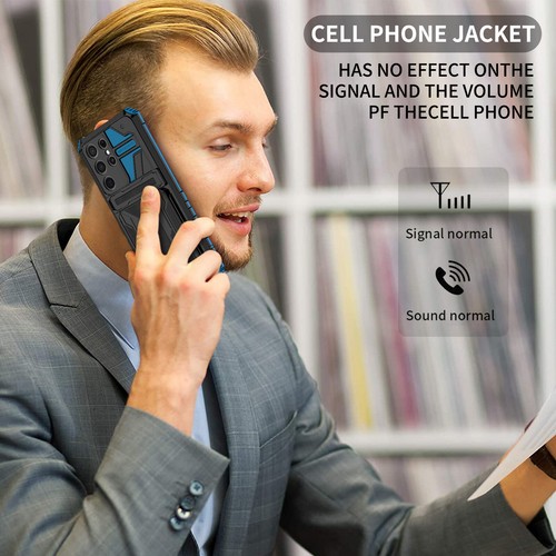 Armor Kickstand Card Holder Rugged Phone Case For Samsung Galaxy S24 S23 S22 S21 - Zdjęcie 37 z 64