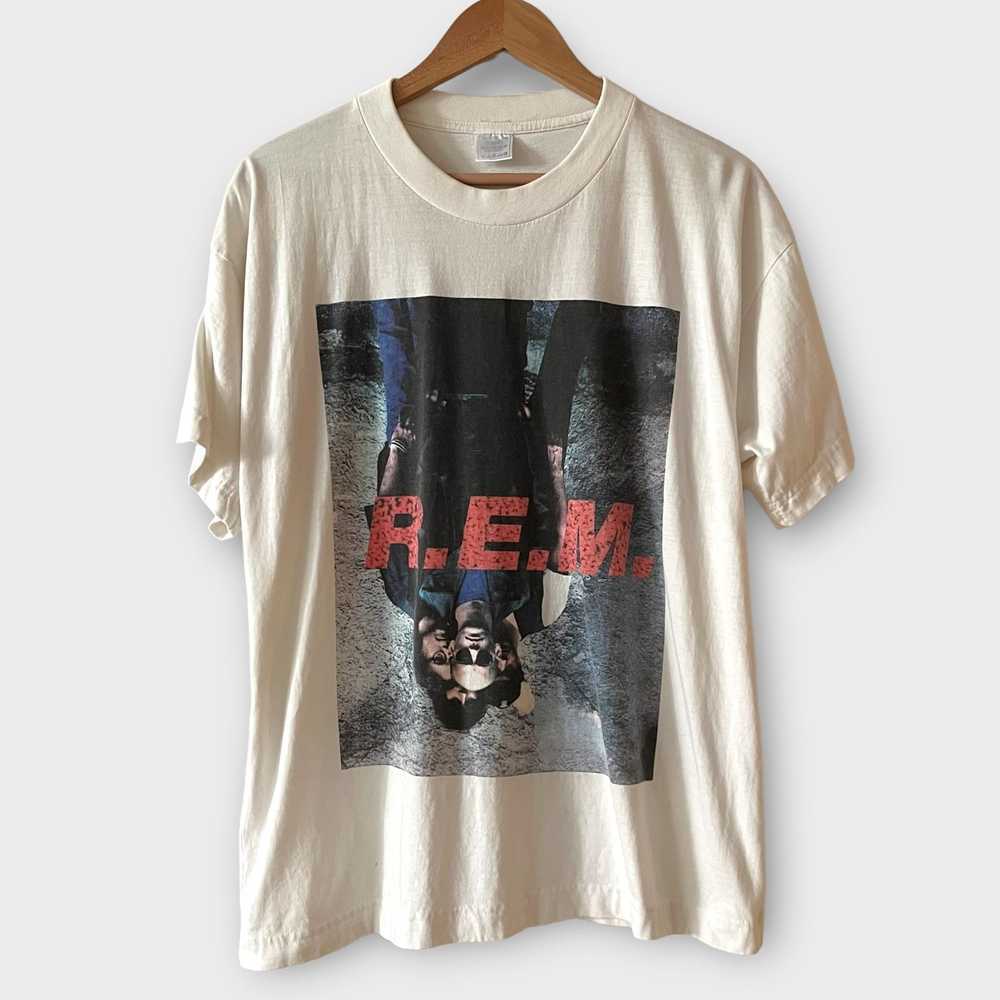 R.E.M. REM Tシャツ 1995年製 ヴィンテージ Vintage REM 1995 Tour Concert T Shirt Black XL – Black Shag