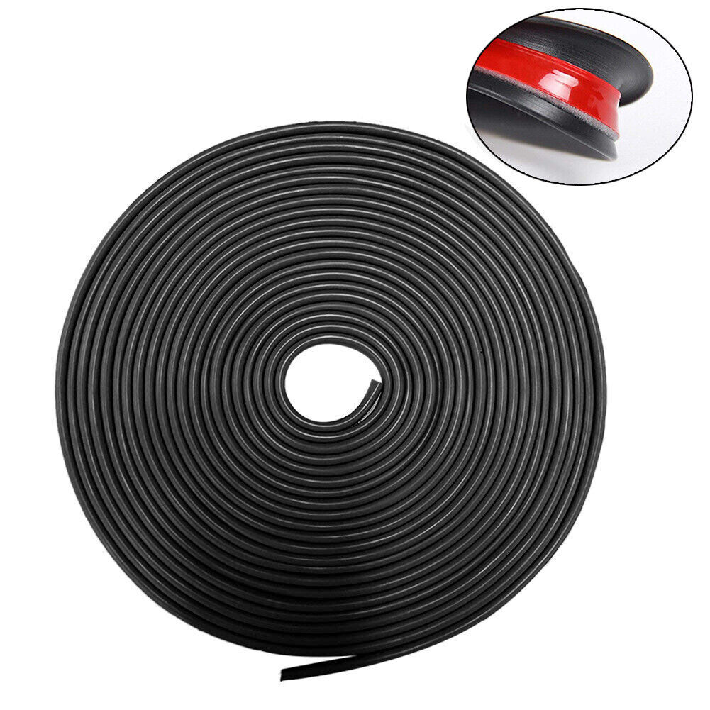 32ft Black Rubber Car Door Edge Guard Trim Scratch Protector Molding Strip