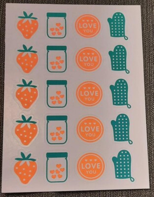 We Made It by Jennifer Garner Scratch Sniff stickers sheet strawberry jar oven m