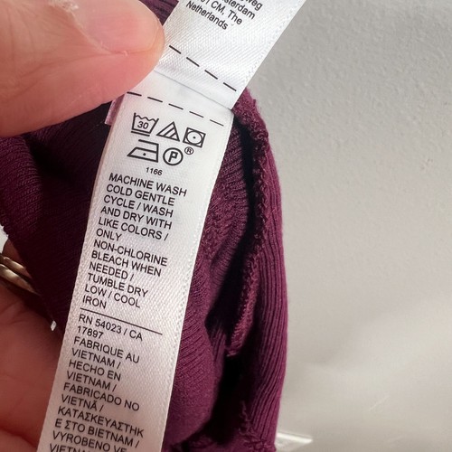 Athleta Well Rested Ribbed Sleep Short Size Small Burgundy Lounge Soft Comfy - Bild 10 von 11