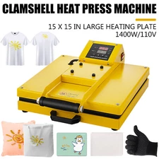 15"X15" DIY Digital Clamshell T-shirt Heat Press Machine Sublimation Transfer