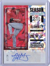 2018 Panini Chronicles #26 Jack Flaherty Contenders Tickets Cracked Ice #/24