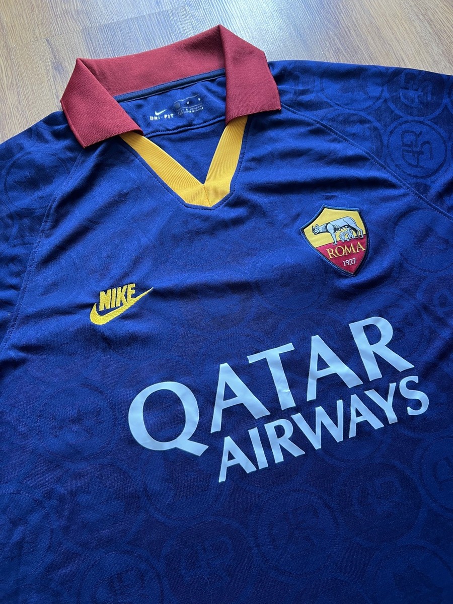 AS Roma 2019 2020 Third Kit Football Shirt Soccer Jersey Blue